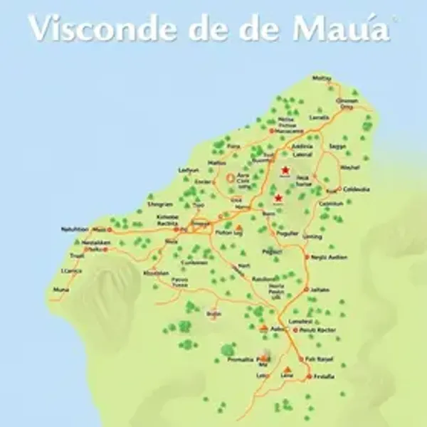 Visconde de Mauá tourist map and main areas: local guide for Brazil travelers