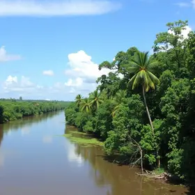 Mapa do roteiro de Manaus e Amazônia: localização, acesso e atrações próximas