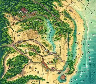 Mapa de Praia do Gunga com pontos turísticos: guia local para visitar melhor
